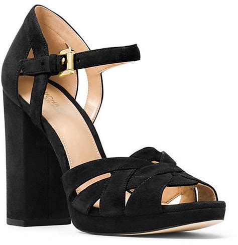 michael michael kors annaliese platform high heel sandals|Michael Kors genuine leather sandals.